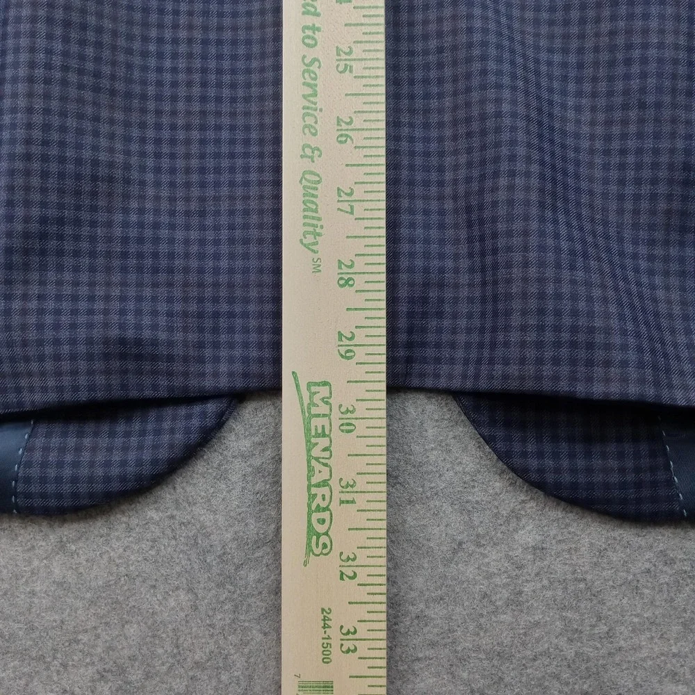 Peter Millar Blazer Mens 42 Blue Check Sport Coat Jacket Two Button‎ Formal*